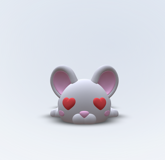 Luna – Verliebte Maus Kühlschrankmagnet | Flexi 3D gedruckt