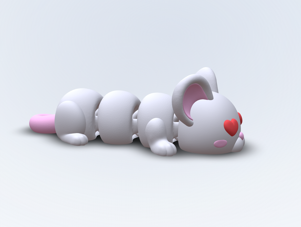 Luna – Verliebte Maus Kühlschrankmagnet | Flexi 3D gedruckt