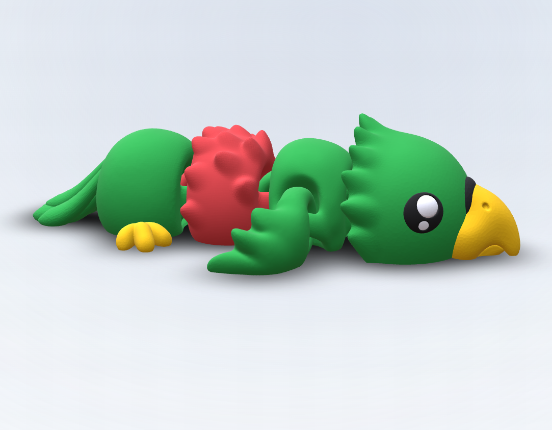 Kiwi – Papagei Kühlschrankmagnet | Flexi 3D gedruckt