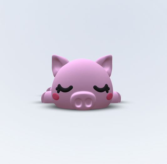 Rosie – Schlafendes Schweinchen Kühlschrankmagnet | Flexi 3D gedruckt