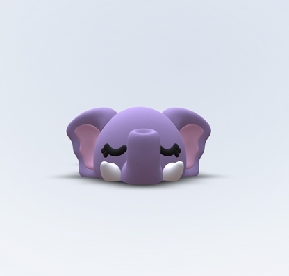 Ellie – Schlafende Elefantin Kühlschrankmagnet | Flexi 3D gedruckt