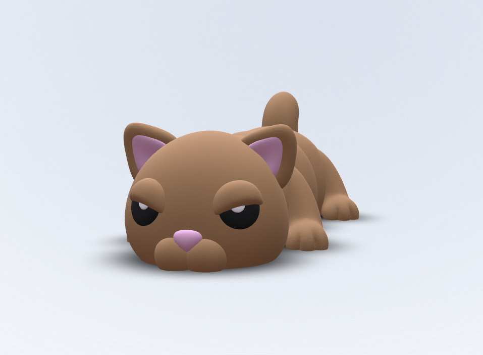 Mochi – Grumpy Cat Kühlschrankmagnet | Flexi 3D gedruckt