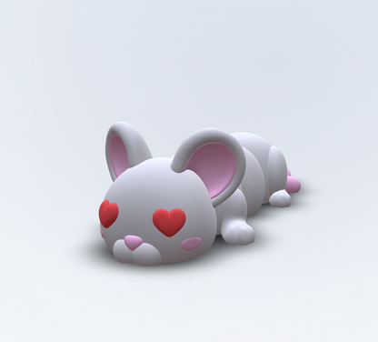 Luna – Verliebte Maus Kühlschrankmagnet | Flexi 3D gedruckt