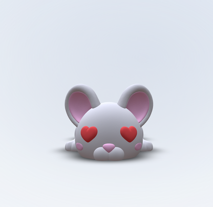 Luna – Verliebte Maus Kühlschrankmagnet | Flexi 3D gedruckt