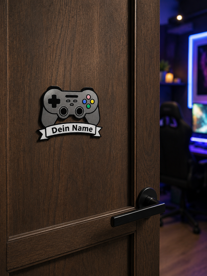 Controller Türschild – an der Tür montiert