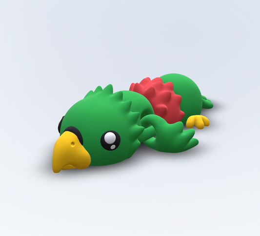 Kiwi – Papagei Kühlschrankmagnet | Flexi 3D gedruckt