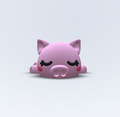 Rosie – Schlafendes Schweinchen Kühlschrankmagnet | Flexi 3D gedruckt